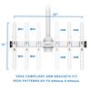 Mount-It Ceiling TV Mount Bracket, Fits 40 42 47 50 55 60 70 Inch Flat Panel Televisions, Adjustable Height Telescoping Tilt and Swivel, Mount on Vaulted Ceilings Up to VESA 600x400 (MI-509L), White view 4