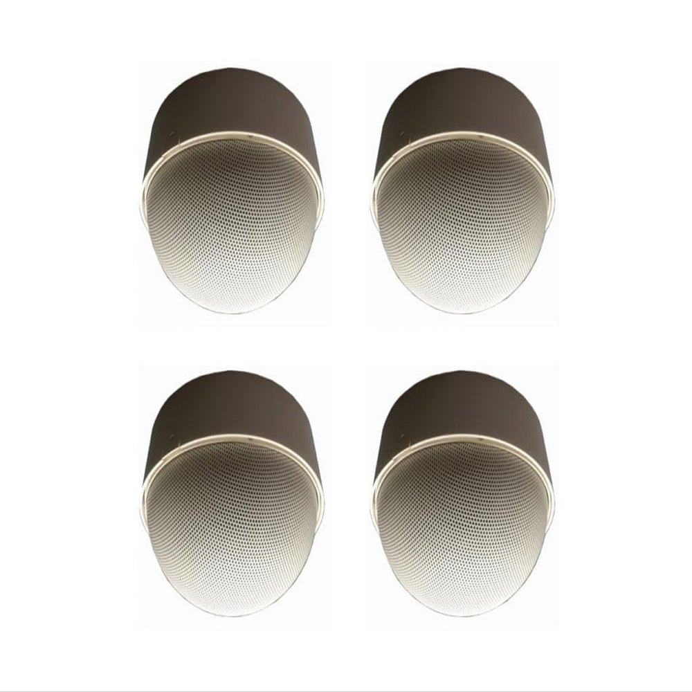 OWI AMP-HD-NEP-4W Set of (4) Neptune Speakers with HD Amplifier 20 Watt, 4 Each; Outdoor/Indoor Speakers; 5 Inches, 5 Way; Dynamic 360-Degree Sound - 180-Degree Dispersion; White