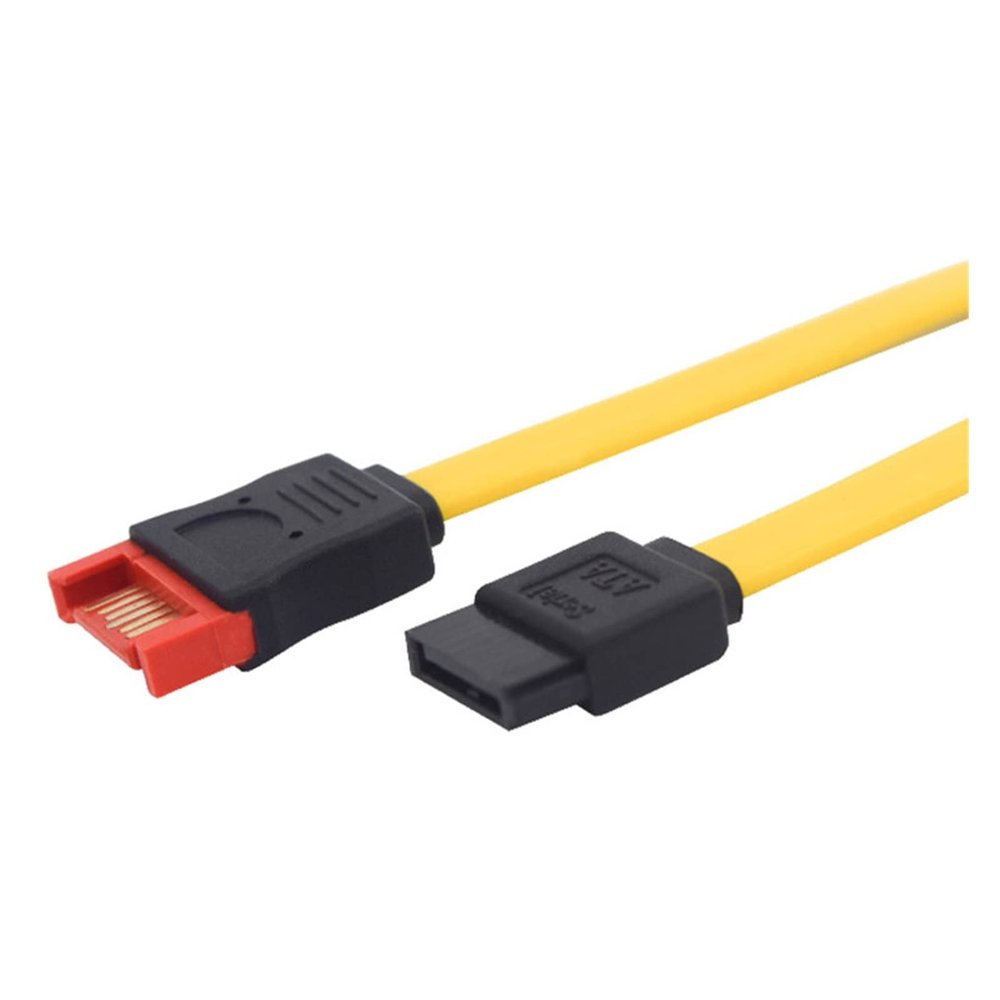 15CM 6Gb/s SATA3 Serial ATA Data Extension Cable, SATA 7 Pin Port Saver Cable Fit Fit Compatible PC SATA 3.0 SATAIII 6Gbps Hard Drive Disk,SSD(45CM,Yellow)