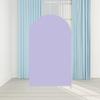 Aerdce Lilac Purple Arch Cover Wedding Spandex Arch Stand Cover Stretchy Backdrop Fitting Round Top Chiara Backdrop Cover for Party Birthday Baby Shower Decor(Only Cover) view 2