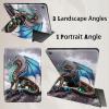 AIRWEE Rotating Case for iPad 10.2, 9th Generation 2021, 8th Gen 2020, 7th 2019, 360 Degree Rotating Smart Stand Fold Case with Auto Wake/Sleep, Blue Dragon view 3