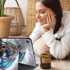 AIRWEE Rotating Case for iPad 10.2, 9th Generation 2021, 8th Gen 2020, 7th 2019, 360 Degree Rotating Smart Stand Fold Case with Auto Wake/Sleep, Blue Dragon view 4