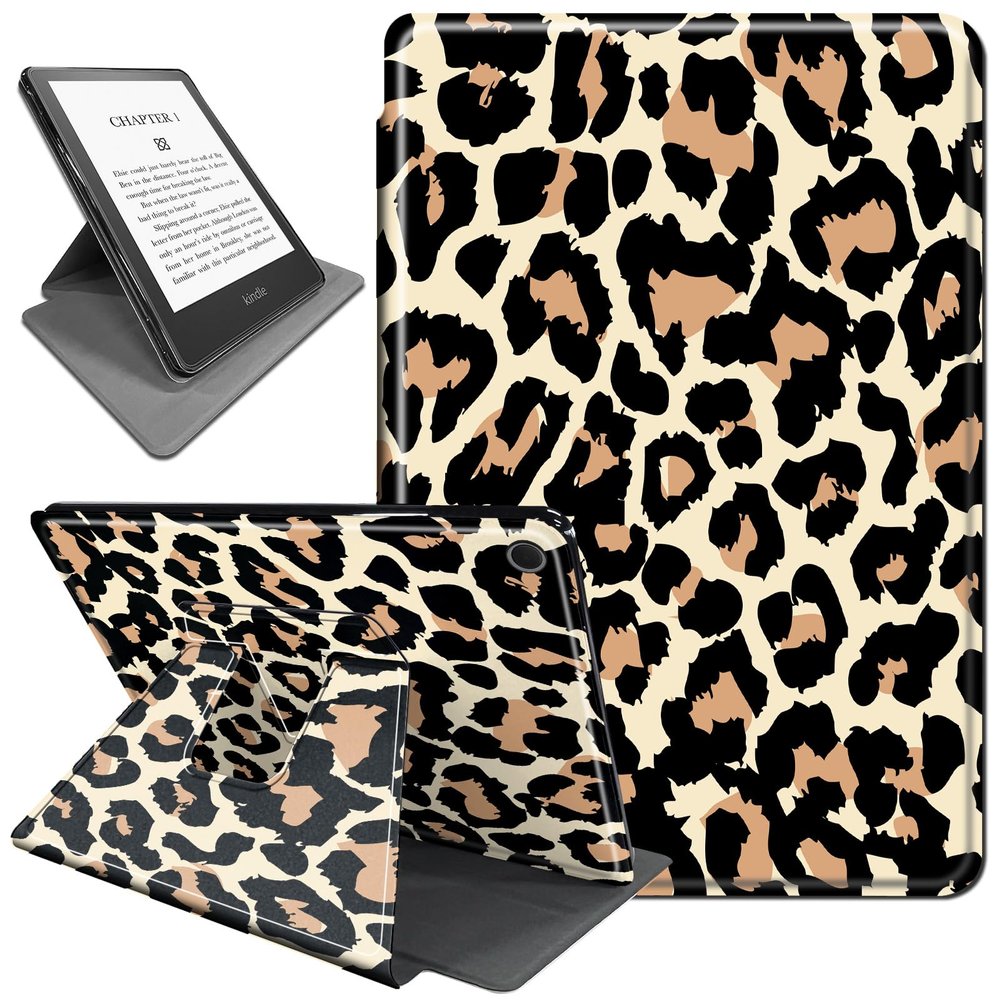 AIRWEE Rotating Case for iPad 10.2 Case for iPad 9th Generation 2021, for iPad 8th Gen 2020/iPad 7th Gen 2019, 360 Degree Rotating Leather Smart Auto Wake Sleep Case for iPad 9th Leopard Case