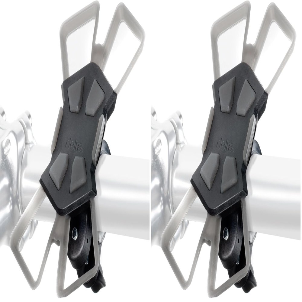 Delta Cycle Xmount Bicycle Phone Holder - Adjusts to Any Handlebar & Fits Any Phone or iPhone - Easily Accessible Bike Accessories (Pack of 2)