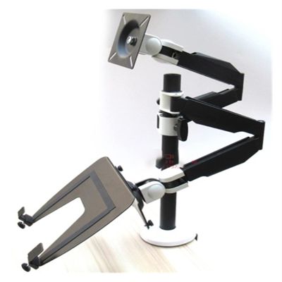 10"-15.6" Laptop+10"-27" Monitor Bracket Double Arm Laptop Table Stand Notebook Desk Mount Laptop Stand (Color : AOC-LP1202-LP20)