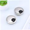 jojofuny 4pcs Round Wiring Outlet Cover Silver Desk Grommet for Neat Zinc Alloy Easy Installation -Wobble Design for Office and Home Desks view 3