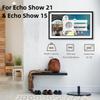 Alrhipvm Wall Mount for Echo Show 21, Echo Show 15 Wall Mounting Bracket Swivel Rotation Extension Tilt for Alexa Show 21, Alexa Show 15, Max VESA 100x100mm Hold up to 33lbs, White view 2