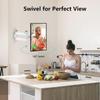 Alrhipvm Wall Mount for Echo Show 21, Echo Show 15 Wall Mounting Bracket Swivel Rotation Extension Tilt for Alexa Show 21, Alexa Show 15, Max VESA 100x100mm Hold up to 33lbs, White view 4