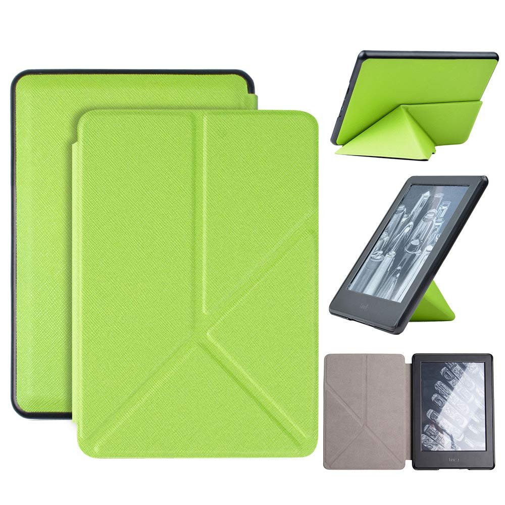 Case for 6-inch Kindle Paperwhite 1/2/3 2012 2013 2015, Standing Origami Slim Shell Cover with Auto Wake/Sleep for Amazon Kindle Paperwhite Prior to 2016 E-Reader Green