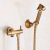 Antique Handheld Bidet Sprayer for Toilet, Brass Cloth Diaper Sprayer Kit Wall Mounted Bidet Sprayer Set Single Handle Toilet Bidet Sprayer Kit with 150cm Shower Hose view 2