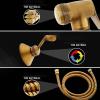 Antique Handheld Bidet Sprayer for Toilet, Brass Cloth Diaper Sprayer Kit Wall Mounted Bidet Sprayer Set Single Handle Toilet Bidet Sprayer Kit with 150cm Shower Hose view 3