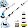 Electric Spin Scrubber, Upgraded Bathroom Cleaner, Power Shower Cleaning Brush with Extendable Handle & 4 Brush Heads, Dual Speed & USB-C Charging, Shower Scrubber for Bathtub, Tile, and Floor view 1