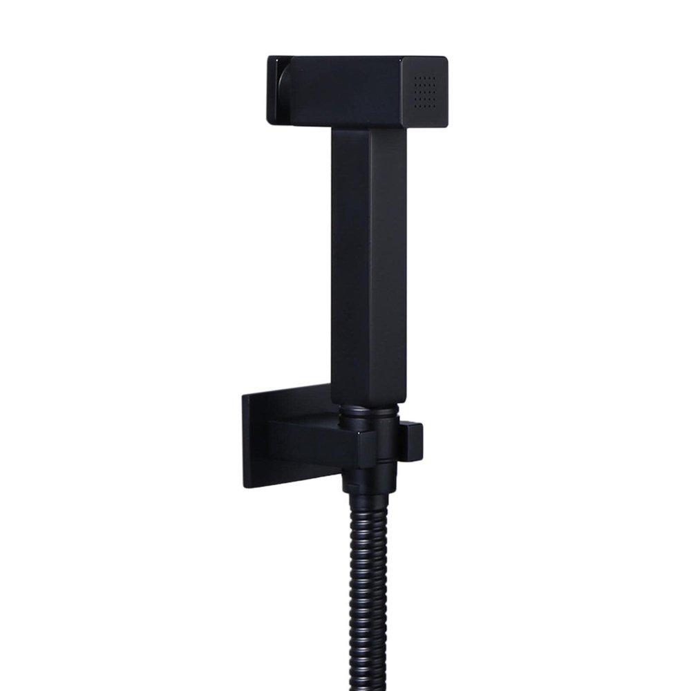Cloth Diaper Sprayer Black Handheld Bidet Sprayer for Toilet Hand Shower for Toilet Set with Hose Brass Cold Water No Drilling Toilet Spray Gun kit
