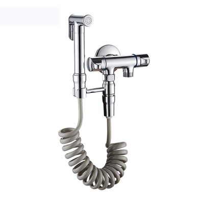 Bathroom Bidet Sprayer Kit Brass Toilet Bidet Shower Kit with Elastic Tube, for Personal Hygiene