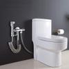 Bathroom Bidet Sprayer Kit Brass Toilet Bidet Shower Kit with Elastic Tube, for Personal Hygiene view 2