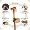 Bidet Sprayer for Toilet, Handheld Cloth Diaper Sprayer, Bathroom Jet Sprayer Kit Spray Attachment with Hose and Shower Angle Valve,Titanium Gold (Color : Titanium Gold) view 3