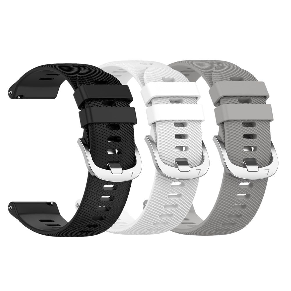 Waekethy Bands for Garmin Venu 3s/Venu 2s/Vivoactive 4s, 18mm Watch Strap Sport Wristband Soft Silicone Replacement Band Compatible with Forerunner 255s/Forerunner 265s