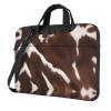 YYHWHJDE Brown Cowhide pattern Fashionable and ultra-thin shoulder laptop bag 13 inch Shockproof soft lining view 1