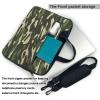 YYHWHJDE Hardwoods Green Camo pattern Fashionable and ultra-thin shoulder laptop bag 13 inch Shockproof soft lining view 3