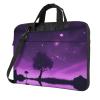 YYHWHJDE Purple night pattern Fashionable and ultra-thin shoulder laptop bag 13 inch Shockproof soft lining view 1