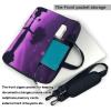 YYHWHJDE Purple night pattern Fashionable and ultra-thin shoulder laptop bag 13 inch Shockproof soft lining view 3