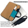 YYHWHJDE Solid color brown pattern Fashionable and ultra-thin shoulder laptop bag 13 inch Shockproof soft lining view 3