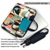 YYHWHJDE Mid-Century Modern Art Cat picture Fashionable and ultra-thin shoulder laptop bag 13 inch Shockproof soft lining view 3
