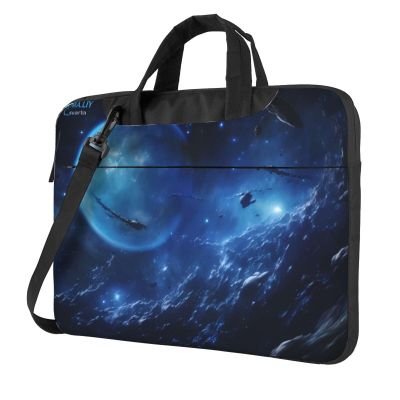 YYHWHJDE Blue Galaxy picture Fashionable and ultra-thin shoulder laptop bag 15.6 inch Shockproof soft lining