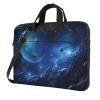 YYHWHJDE Blue Galaxy picture Fashionable and ultra-thin shoulder laptop bag 15.6 inch Shockproof soft lining view 1