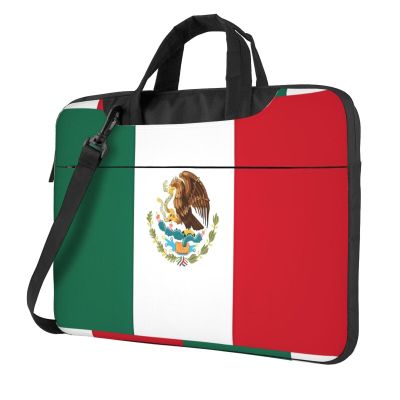 YYHWHJDE Flag of Mexico picture Fashionable and ultra-thin shoulder laptop bag 15.6 inch Shockproof soft lining