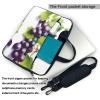 YYHWHJDE Purple and green grapes pattern Fashionable and ultra-thin shoulder laptop bag 13 inch Shockproof soft lining view 3