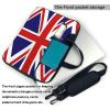 YYHWHJDE UK Flag pattern Fashionable and ultra-thin shoulder laptop bag 15.6 inch Shockproof soft lining view 4