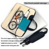 YYHWHJDE Retro bicycle pattern Fashionable and ultra-thin shoulder laptop bag 15.6 inch Shockproof soft lining view 4