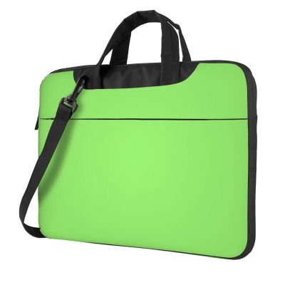 YYHWHJDE Solid color light green picture Fashionable and ultra-thin shoulder laptop bag 13 inch Shockproof soft lining