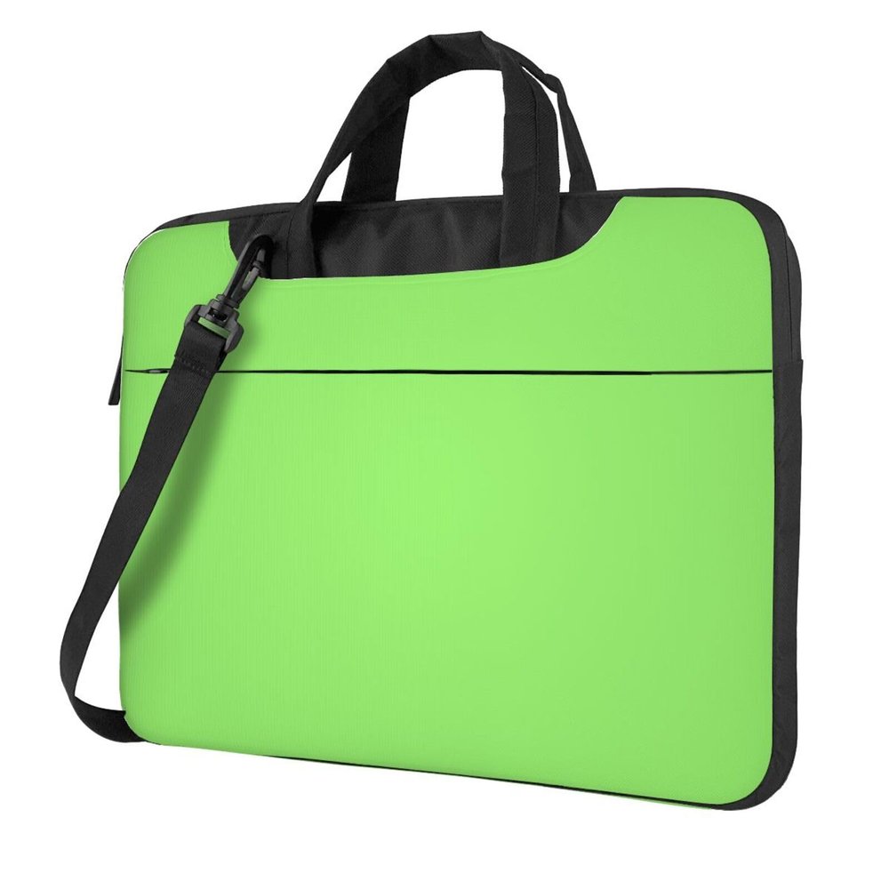 YYHWHJDE Solid color light green picture Fashionable and ultra-thin shoulder laptop bag 13 inch Shockproof soft lining