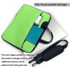 YYHWHJDE Solid color light green picture Fashionable and ultra-thin shoulder laptop bag 13 inch Shockproof soft lining view 3