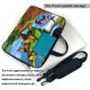 YYHWHJDE cartoon dinosaur pattern Fashionable and ultra-thin shoulder laptop bag 13 inch Shockproof soft lining view 3