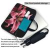 YYHWHJDE Polka Dot Pink Flower picture Fashionable and ultra-thin shoulder laptop bag 15.6 inch Shockproof soft lining view 3