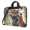 YYHWHJDE Serious Tiger pattern Fashionable and ultra-thin shoulder laptop bag 15.6 inch Shockproof soft lining view 1