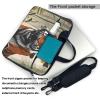 YYHWHJDE Serious Tiger pattern Fashionable and ultra-thin shoulder laptop bag 15.6 inch Shockproof soft lining view 3