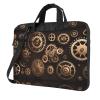 YYHWHJDE Steampunk Mechanical Gears pattern Fashionable and ultra-thin shoulder laptop bag 14 inch Shockproof soft lining view 1