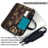 YYHWHJDE Steampunk Mechanical Gears pattern Fashionable and ultra-thin shoulder laptop bag 14 inch Shockproof soft lining view 3