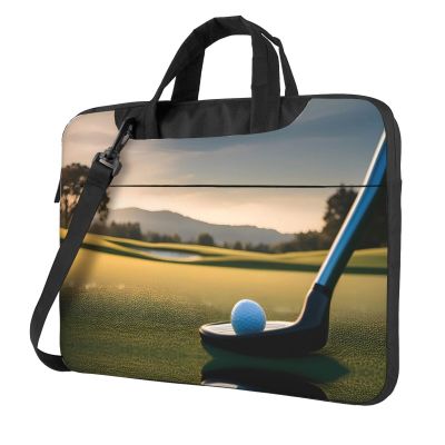 YYHWHJDE Golf on the Lawn pattern Fashionable and ultra-thin shoulder laptop bag 13 inch Shockproof soft lining
