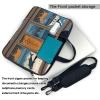YYHWHJDE Lodge Bear Deer Fish pattern Fashionable and ultra-thin shoulder laptop bag 14 inch Shockproof soft lining view 3