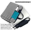 YYHWHJDE Black and White Stripe pattern Fashionable and ultra-thin shoulder laptop bag 13 inch Shockproof soft lining view 3