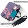 YYHWHJDE Cherry Blossoms Tree pattern Fashionable and ultra-thin shoulder laptop bag 13 inch Shockproof soft lining view 3