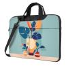 YYHWHJDE Blue Orange Turtleback Bamboo pattern Fashionable and ultra-thin shoulder laptop bag 13 inch Shockproof soft lining view 1