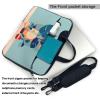 YYHWHJDE Blue Orange Turtleback Bamboo pattern Fashionable and ultra-thin shoulder laptop bag 13 inch Shockproof soft lining view 4