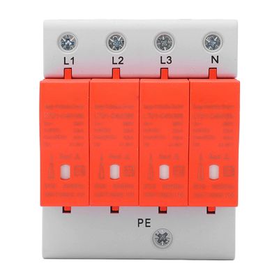 AC 2040KA Surges Protector Surges Device Arrester Device for Home Lightnings 36mm Rail Installation 385V (4P)