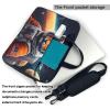 YYHWHJDE Little Tiger in Space pattern Fashionable and ultra-thin shoulder laptop bag 13 inch Shockproof soft lining view 3
